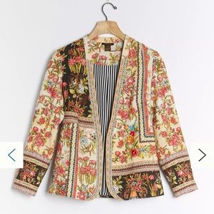 NWT Anthropologie Vineet Bahl Embroidered Floral Blazer XS